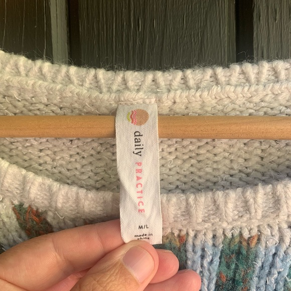 Anthropologie Daily Practice Cropped Sweater Size M/L - Picture 2 of 5